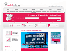 Tablet Screenshot of portalexterior.com